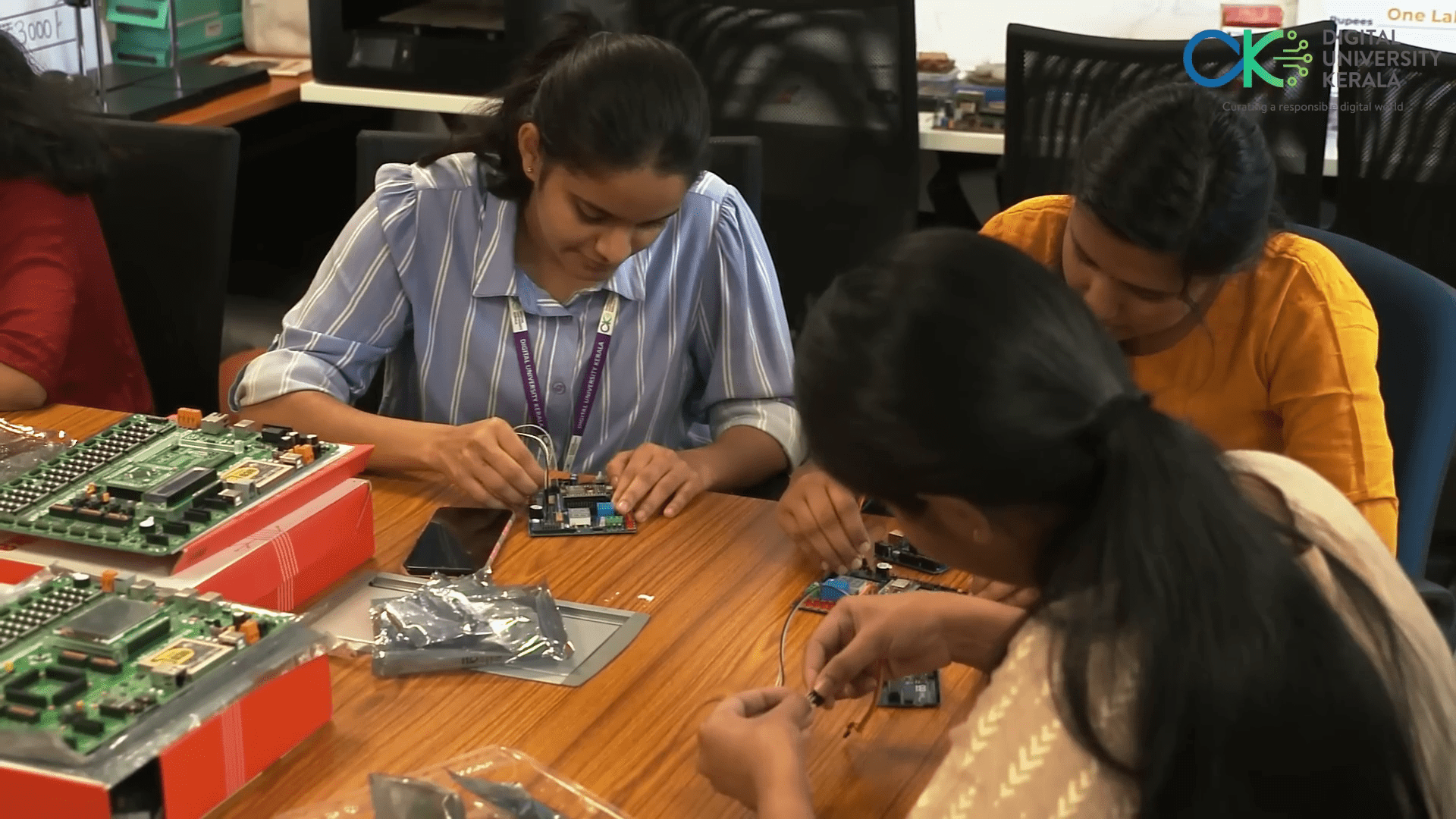 Students enjoying everyday life at Digital University Kerala